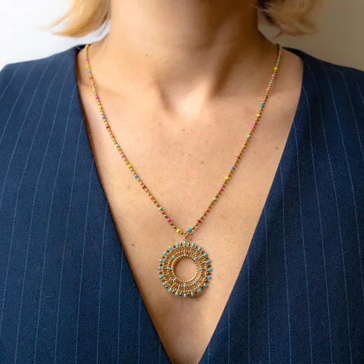 Rainbow Necklace with Ornament