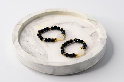 AMARA || Handmade Ring with Onyx