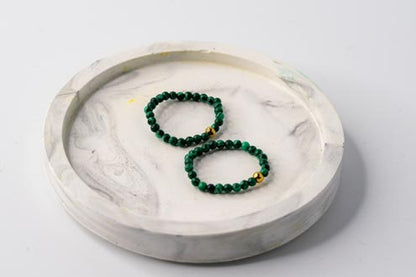 TESSA || Handmade Ring with Green Stones