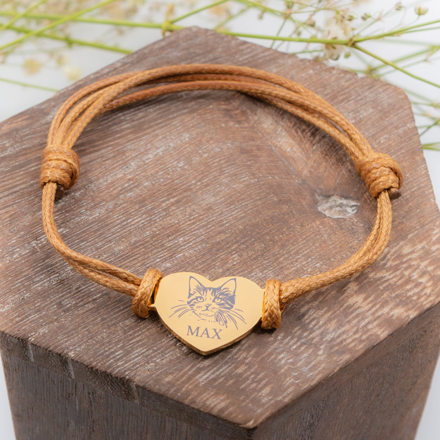 Personalised Pet Heart Bracelet