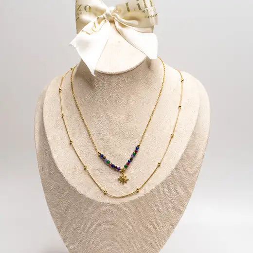 Dual Star Pendant Necklace