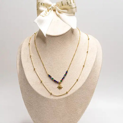 Dual Star Pendant Necklace