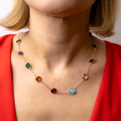QUINN || Vintage Necklace with Crystals