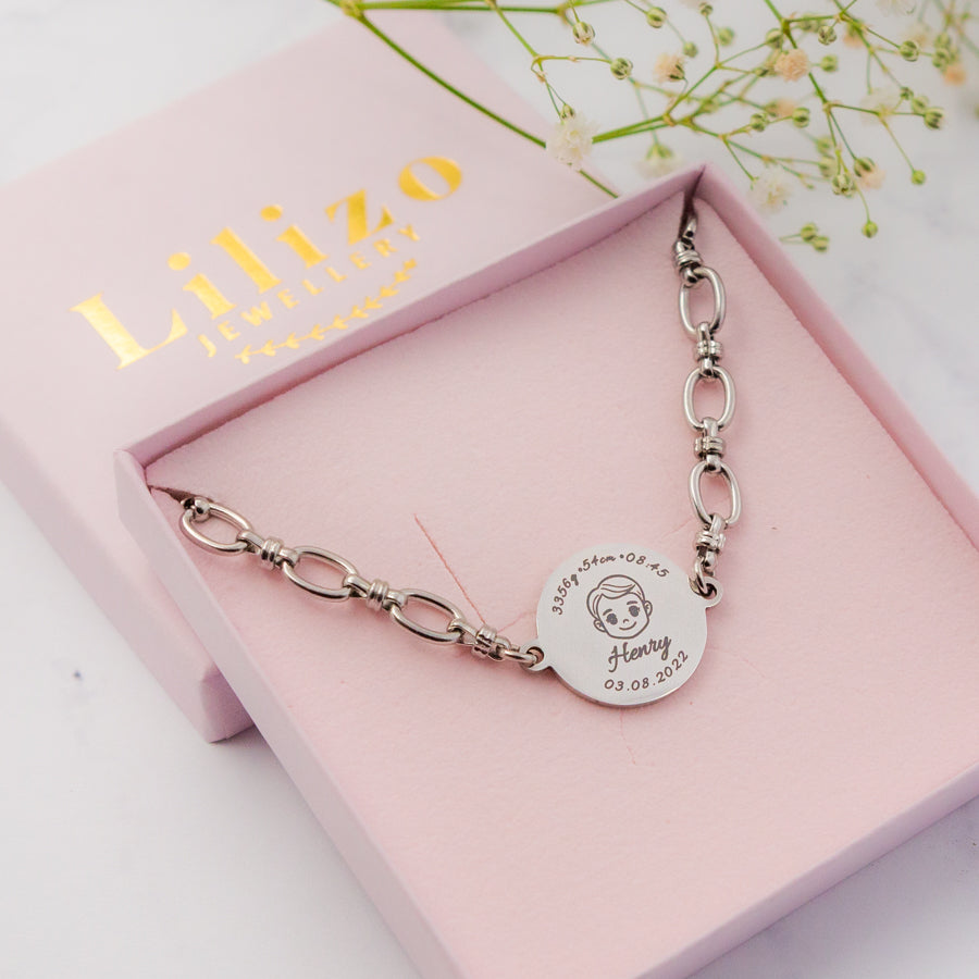 Personalised Baby Birth Bracelet