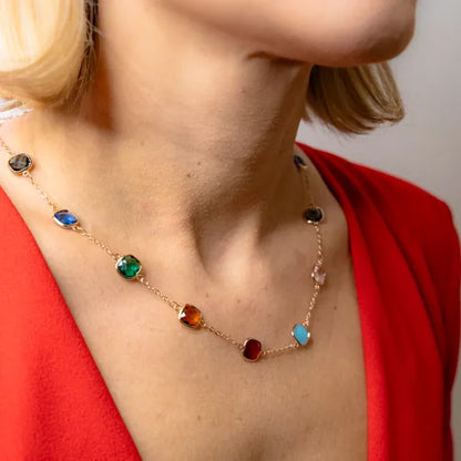 QUINN || Vintage Necklace with Crystals