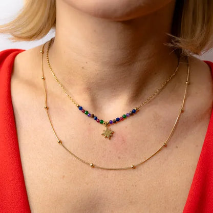 Dual Star Pendant Necklace