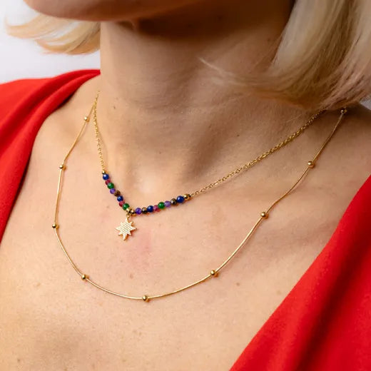 Dual Star Pendant Necklace