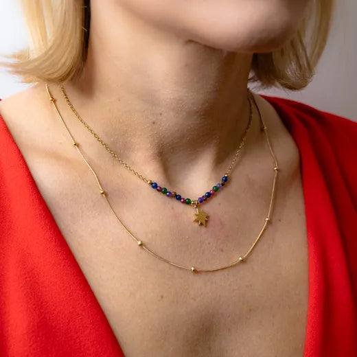 Dual Star Pendant Necklace