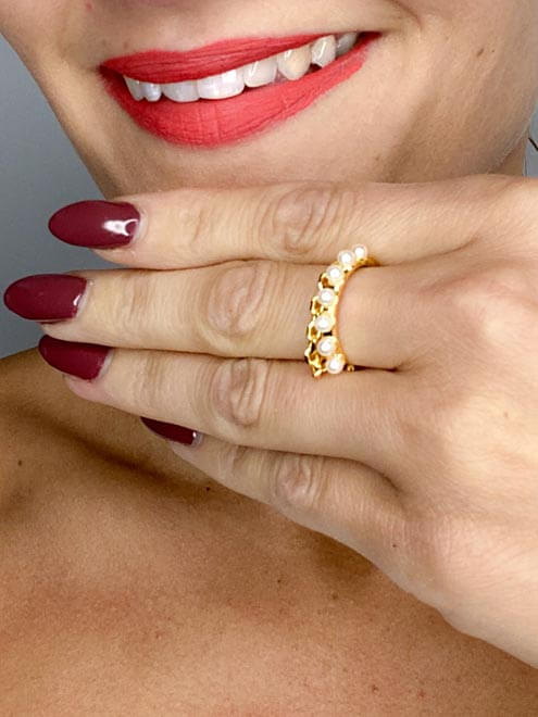 ELYSIA || Adjustable Pearl Ring