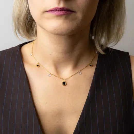 REYNA ||Black Onyx Necklace
