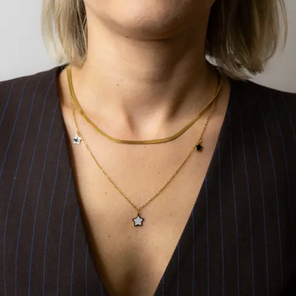 NEVA || Double-Layered Necklace with Stars