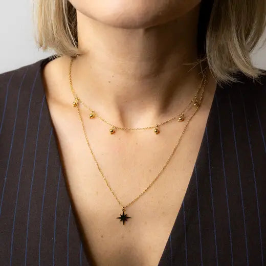 ZELIA || Double-Layered Necklace with a Star