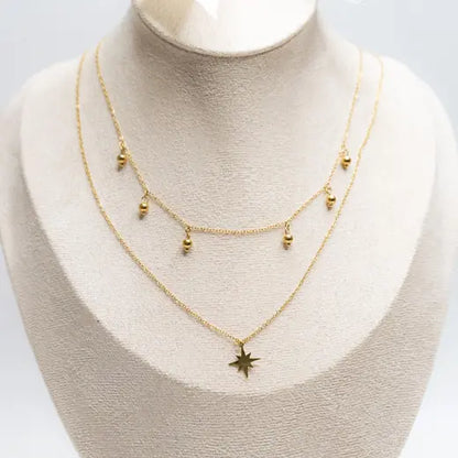ZELIA || Double-Layered Necklace with a Star