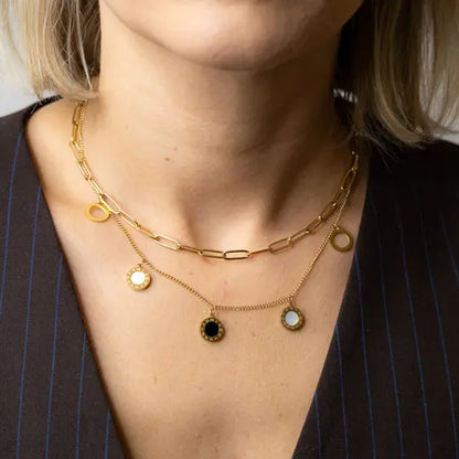 LAVIA || Double Necklace with Onyx