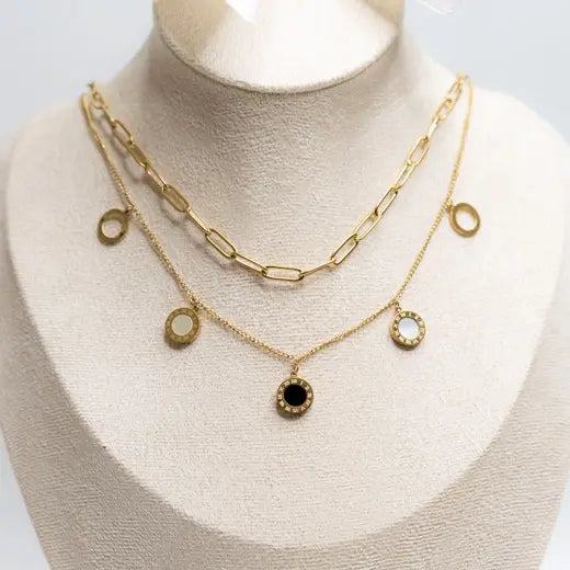 LAVIA || Double Necklace with Onyx