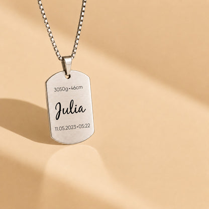 AMARA | Baby Tag Necklace