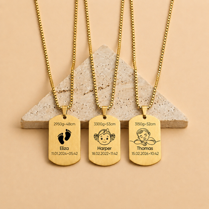 AMARA | Baby Tag Necklace