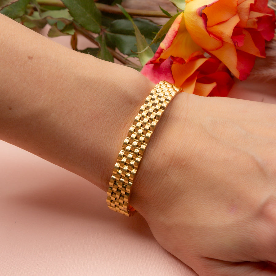 Textured Gold Bracelet