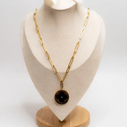 ADELA || Necklace with a Black Flower