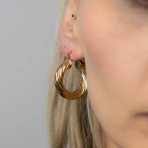 CYNTHIA || Twisted Hoop Earrings