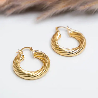 CYNTHIA || Twisted Hoop Earrings