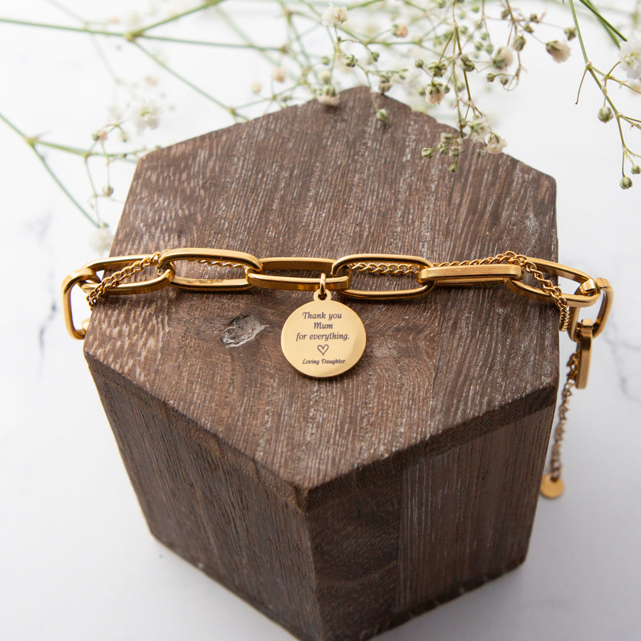 Personalised Gold-Plated Bracelet