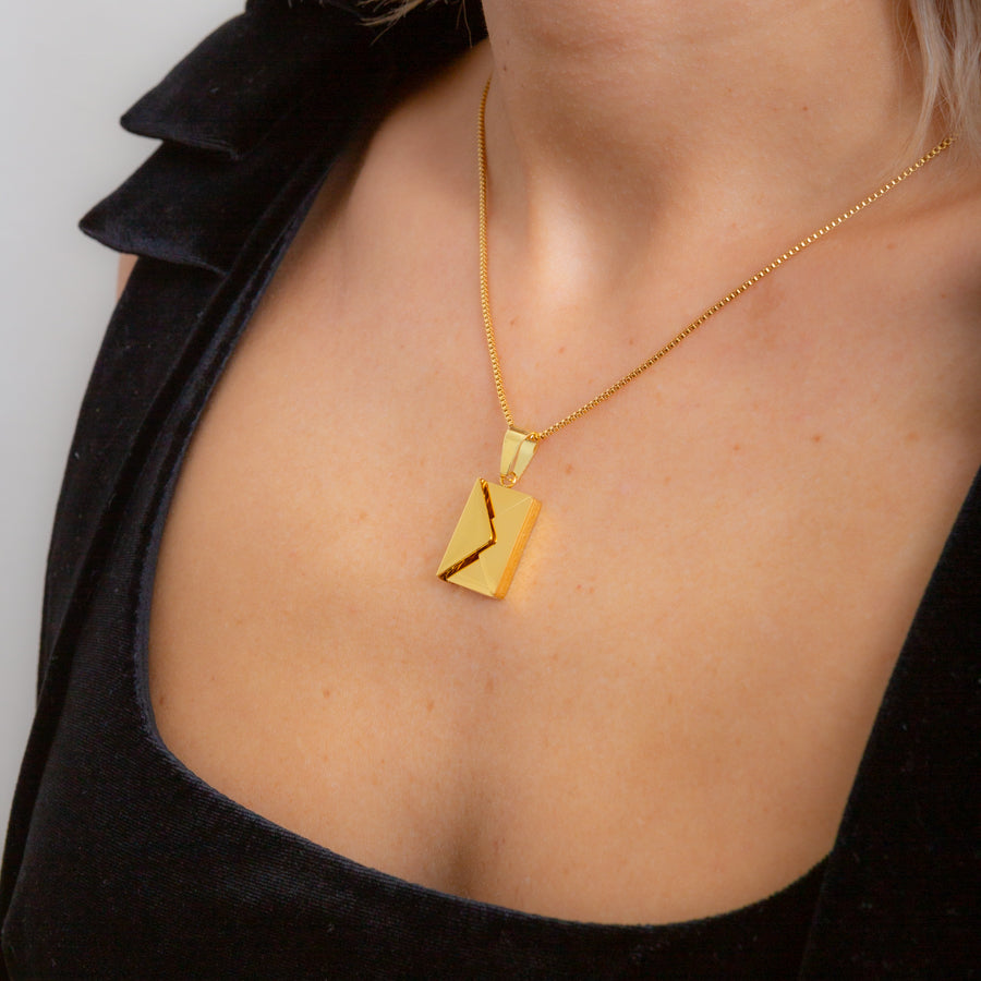 Personalised Envelope Pendant Necklace