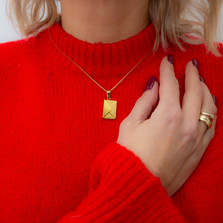 Personalised Envelope Pendant Necklace