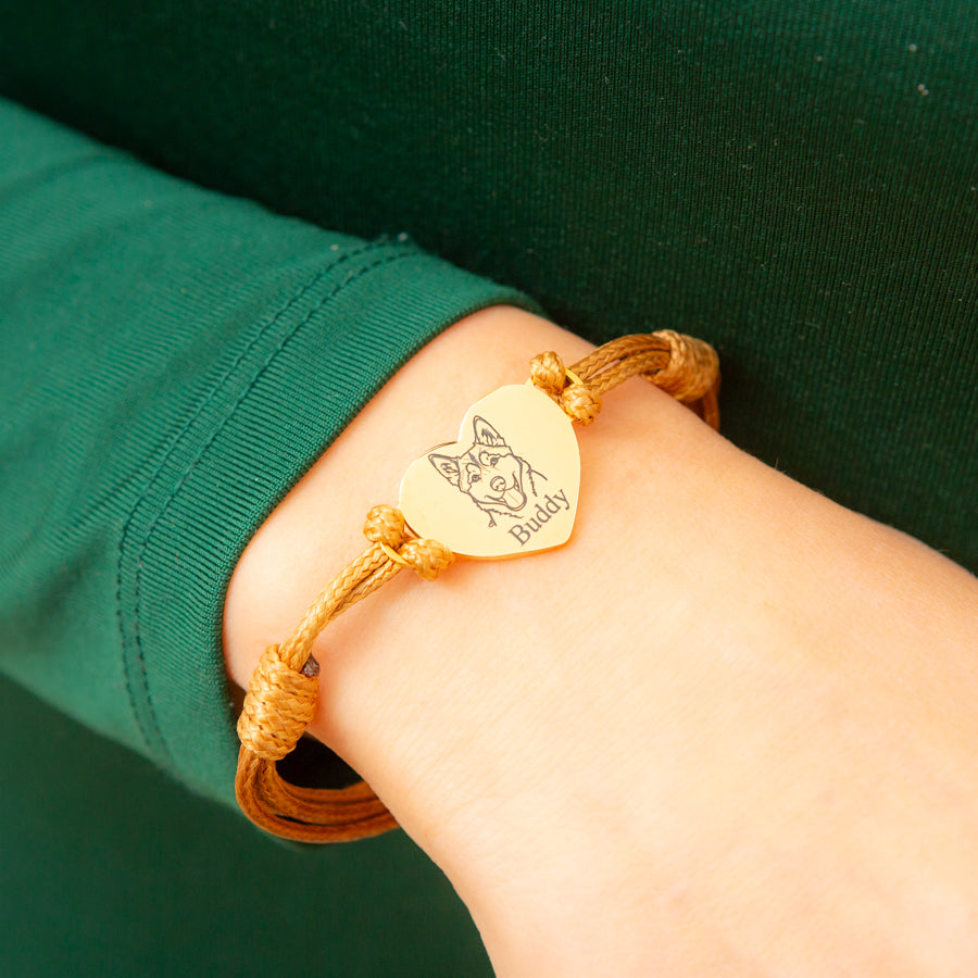 Personalised Pet Heart Bracelet