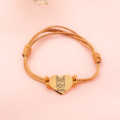 Personalised Pet Heart Bracelet