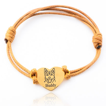 Personalised Pet Heart Bracelet