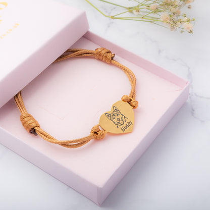 Personalised Pet Heart Bracelet