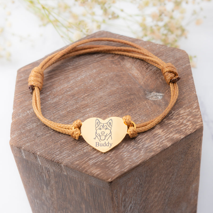 Personalised Pet Heart Bracelet