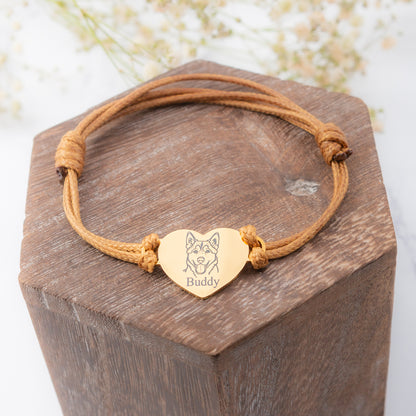 Personalised Pet Heart Bracelet