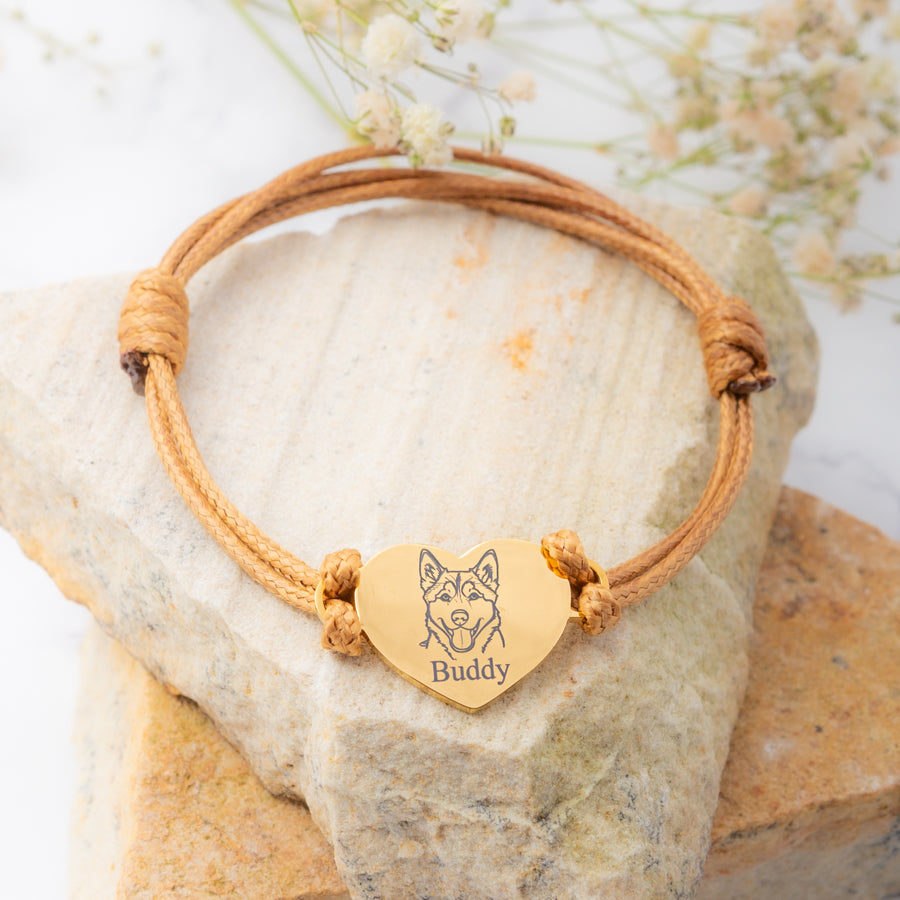 Personalised Pet Heart Bracelet