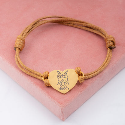 Personalised Pet Heart Bracelet