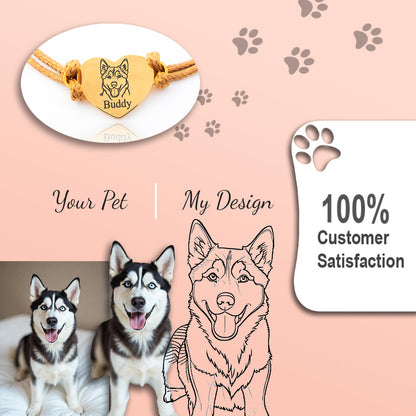 Personalised Pet Heart Bracelet