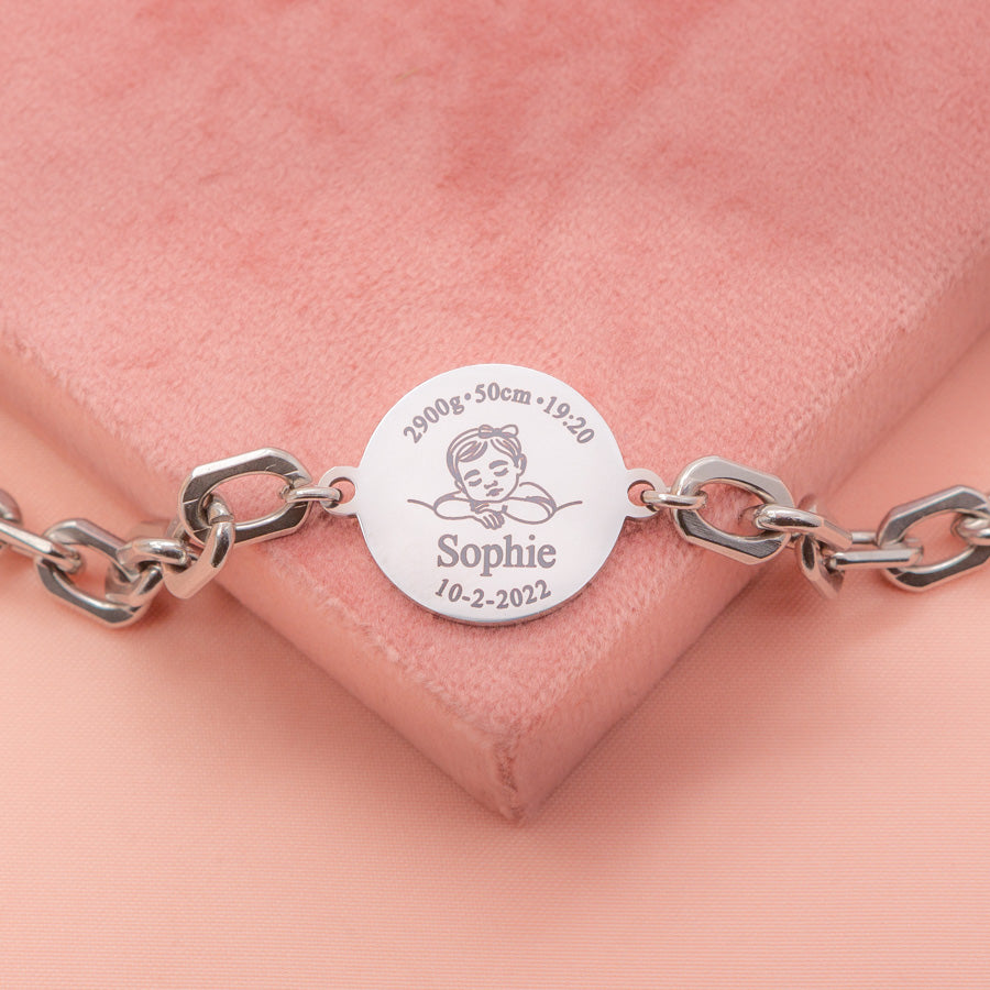 Personalised Baby Birth Bracelet