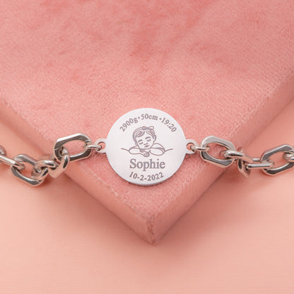 Personalised Baby Birth Bracelet