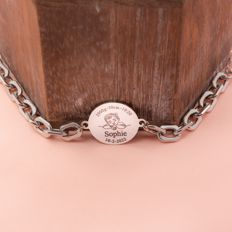 Personalised Baby Birth Bracelet